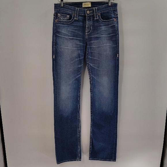 Big Star Remy Boot Denim Jeans Size 28 Long Tall Girl Stretch Mid Rise - Picture 1 of 5